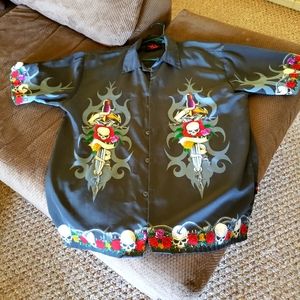 MENS BIKER BOWLING SHIRT